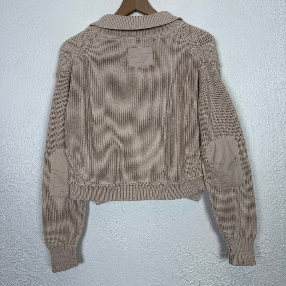 Free People Worn Thru Surplus Cardi Open Front Cropped Slouchy Size XS - Picture 3 of 6